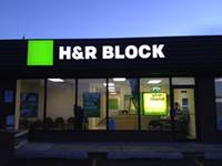 Custom LED sign for H&R Block