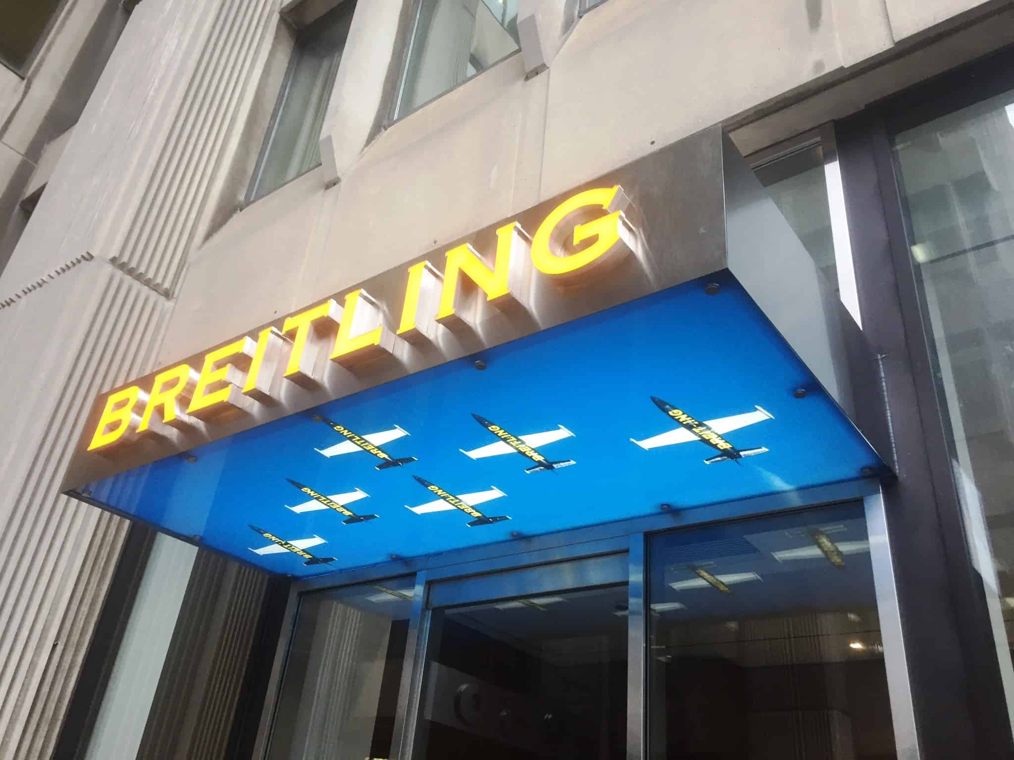 Breitling - New Sign Canopy - Bloor Street Toronto 2